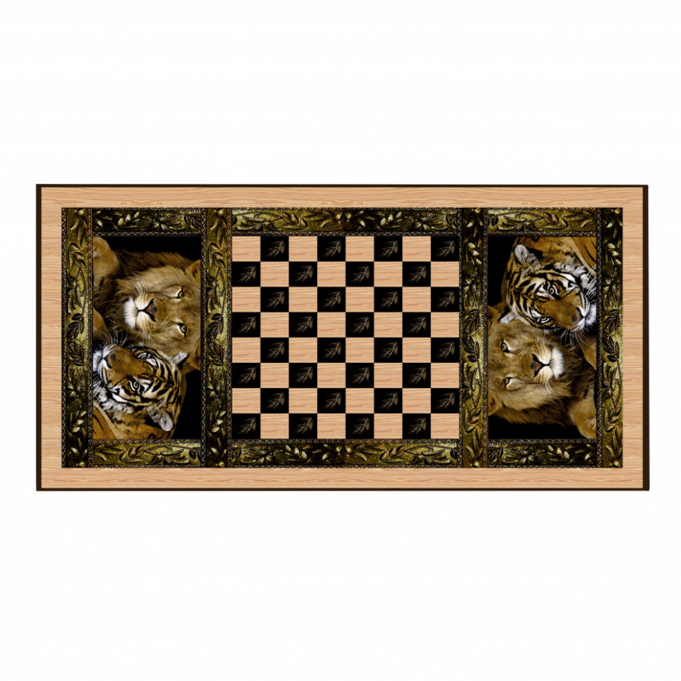 Нарды + Шашки Сирия Львы средние (Россия, дерево, 50 см), Partida