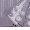 Скатерть из хлопка фиолетово-серого цвета с рисунком Ледяные узоры, new year essential, 180х260см