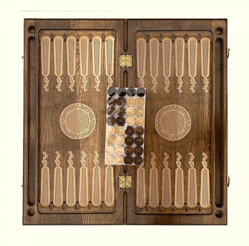 Нарды резные "Солнечный цветок", Mkhitaryan