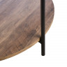 Столик paige, 80х45 см, коричневый/черный