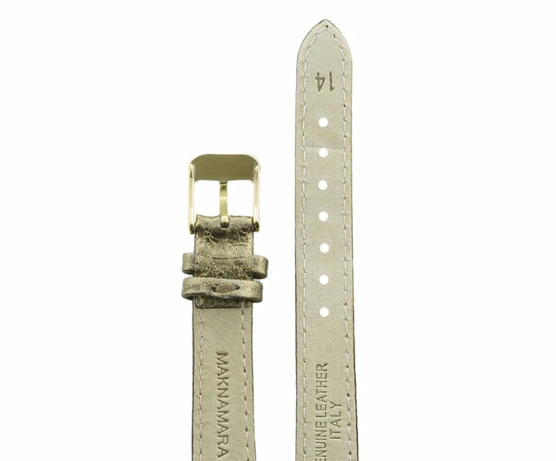 Ремешки maknamara 14 мм змея золот зол заст mp-14122