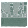 Скатерть из хлопка зеленого цвета с рисунком Щелкунчик из коллекции new year essential, 180х260см