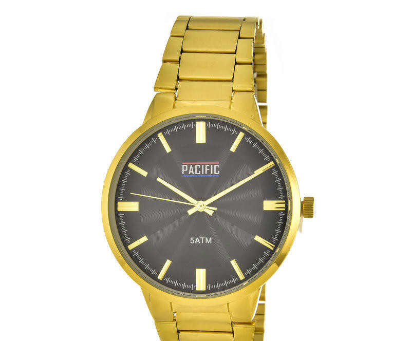 Pacific X0060 корп-золот циф-черн браслет