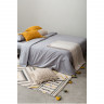 Комплект постельного белья полутораспальный серого цвета из органического стираного хлопка из коллекции essential
