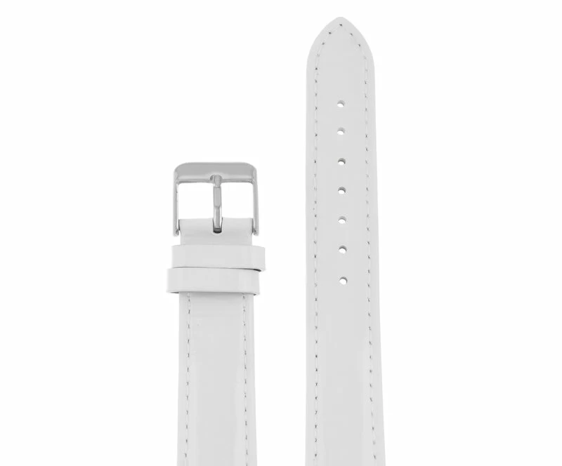 Ремешки maknamara 18 мм бел лак сер заст mp-18101