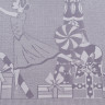 Скатерть из хлопка фиолетово-серого цвета с рисунком Щелкунчик, new year essential, 180х180см