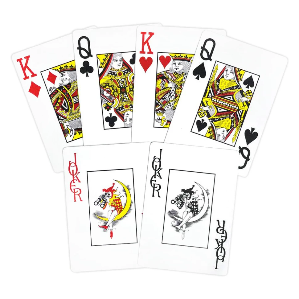 Карты для покера "Texas Holdem", 100% пластик, красные и синие (комплект из 2-х колод)