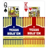 Карты для покера "Texas Holdem", 100% пластик, красные и синие (комплект из 2-х колод)