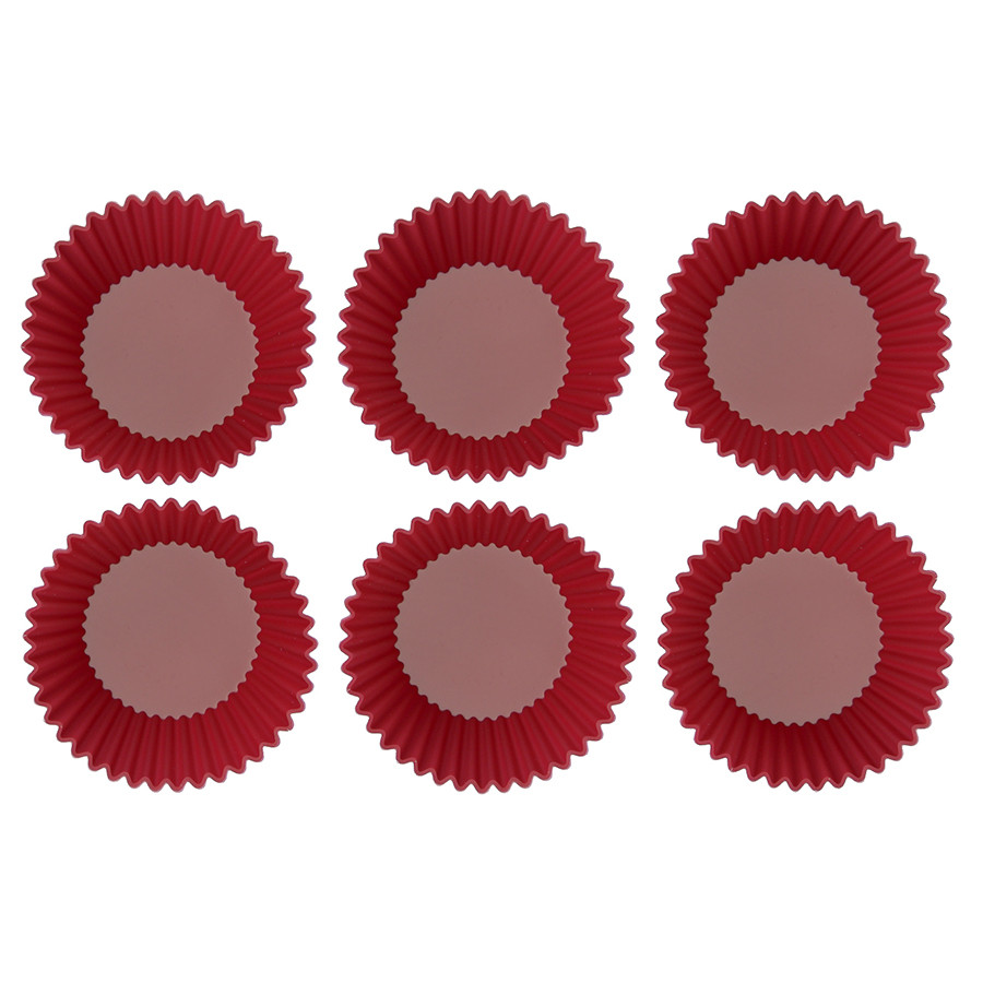 Набор силиконовых форм для приготовления кексов cupcake, 83 мл, 6 шт.