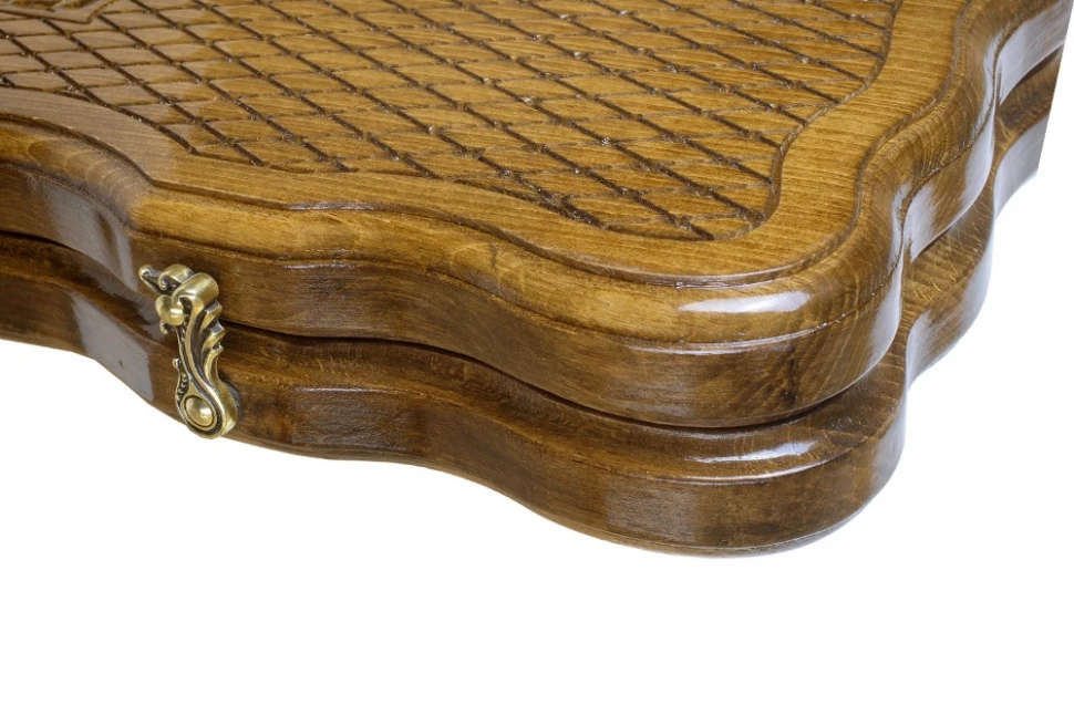 Нарды резные "Битва львов" с ручкой 60, Haleyan