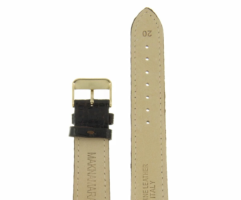 Ремешки maknamara 20 мм croco т.кор зол заст-2