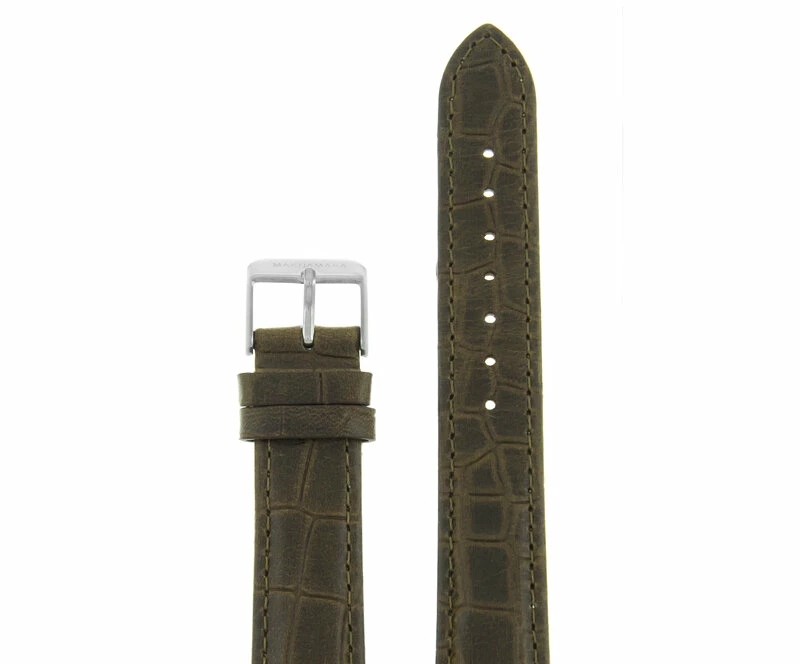 Ремешки maknamara 18 мм корич крокодил сер заст mp-18051