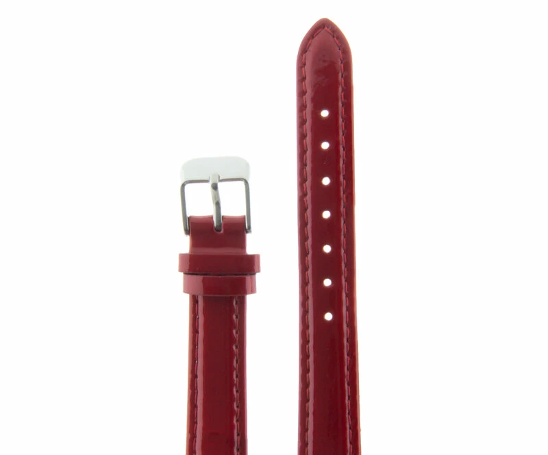 Ремешки maknamara 14 мм красн лак сер заст mp-14081