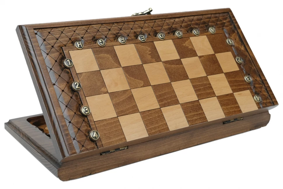 Шахматы + нарды резные "Эндшпиль 1" 40, Simonyan