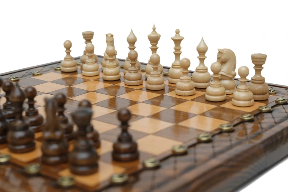 Шахматы + нарды резные "Эндшпиль 1" 40, Simonyan