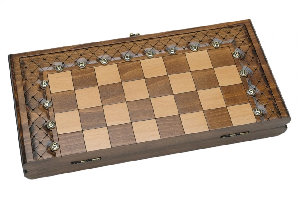 Шахматы + нарды резные "Эндшпиль 1" 40, Simonyan