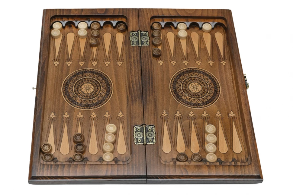 Шахматы + нарды резные "Эндшпиль 1" 40, Simonyan