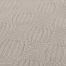 Плед из хлопка рельефной вязки светло-серого цвета из коллекции essential, 130х170 см