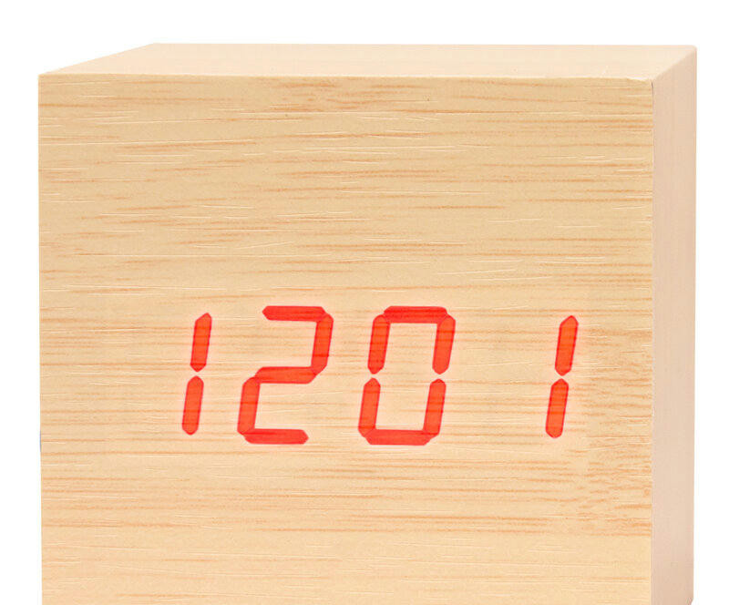 Сетевые часы vst869-1 крас.цифры (св.беж)+usb кабель (без адаптера)