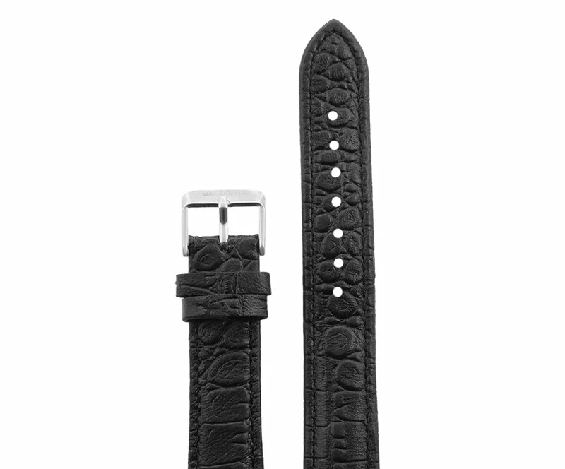 Ремешки maknamara 18 мм croco чер сер заст mp-18022