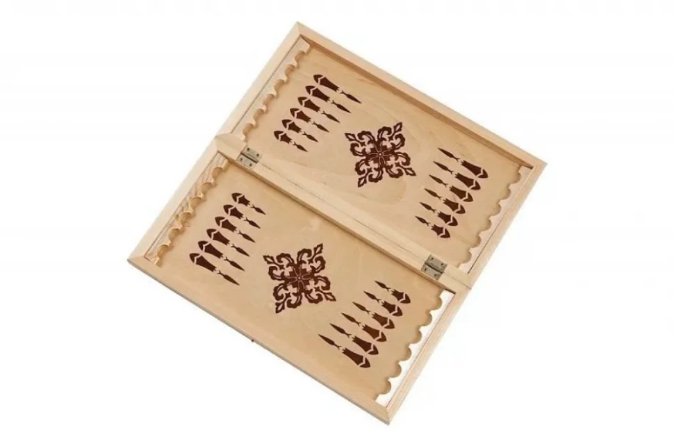 Шахматы + Шашки + Нарды "Кировские" (Россия, дерево, 40х20,5х5 см)