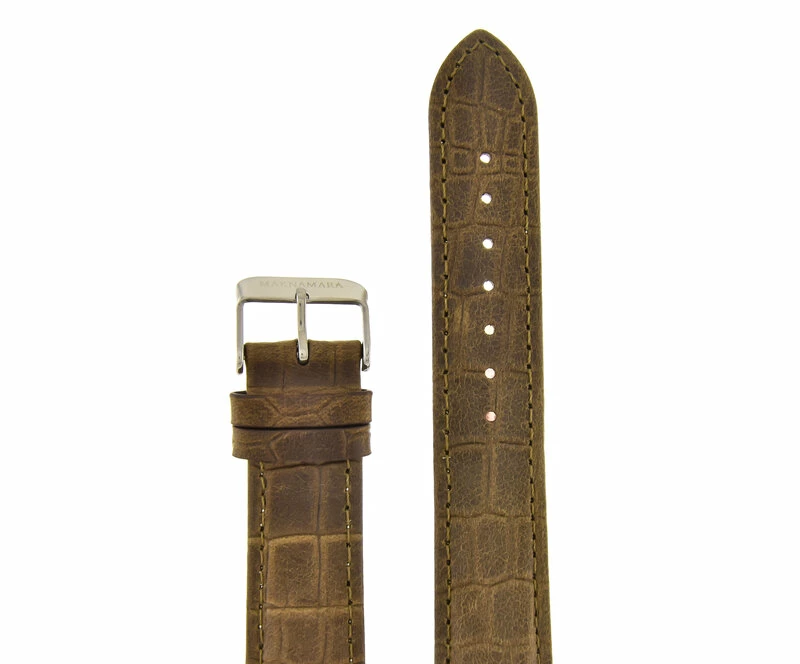 Ремешки maknamara 20 мм croco кор сереб заст МР-20041