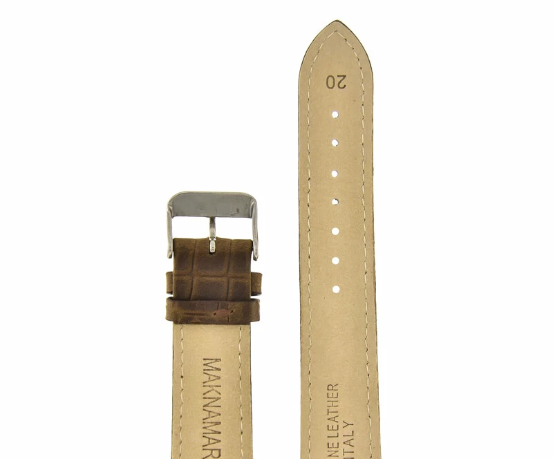 Ремешки maknamara 20 мм croco кор сереб заст МР-20041