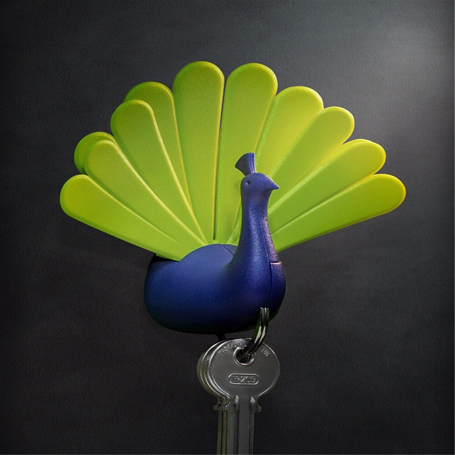 Ключница peacock, синяя/зеленая