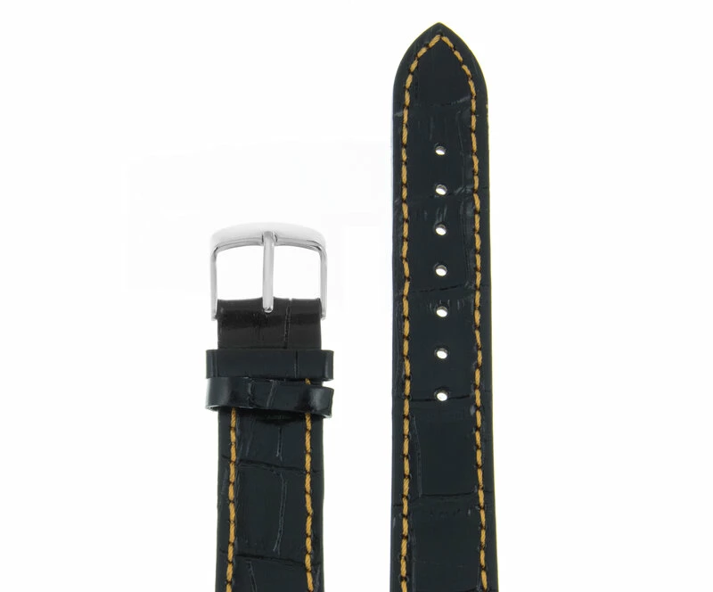 Ремешки velengton 20 чер croco с оранж строчкой-2