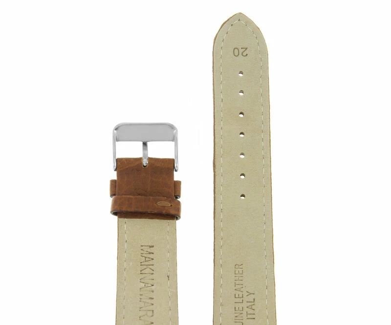 Ремешки maknamara 20 мм св.корич кроколил сер заст mp-20042