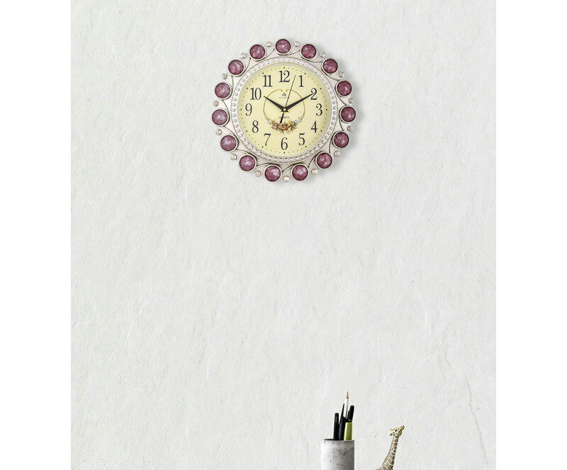 Настенные часы atlantis tld-6998e pink jewelry