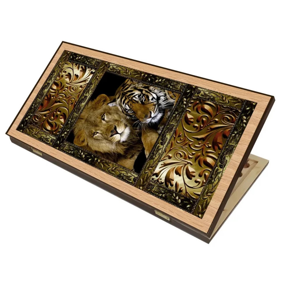 Нарды + Шашки Сирия Львы большие (Россия, дерево, 60 см), Partida