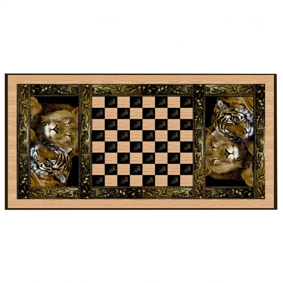 Нарды + Шашки Сирия Львы большие (Россия, дерево, 60 см), Partida