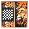 Нарды + Шашки Сирия Лев Король большие (Россия, дерево, 60 см), Partida