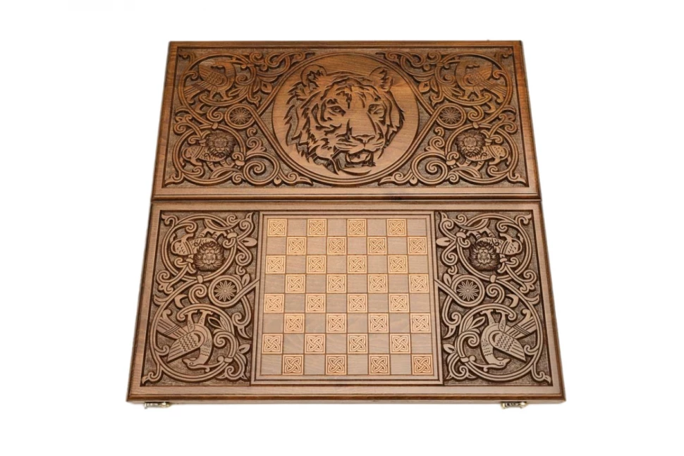 Нарды резные "Тигр" Люкс, Haleyan