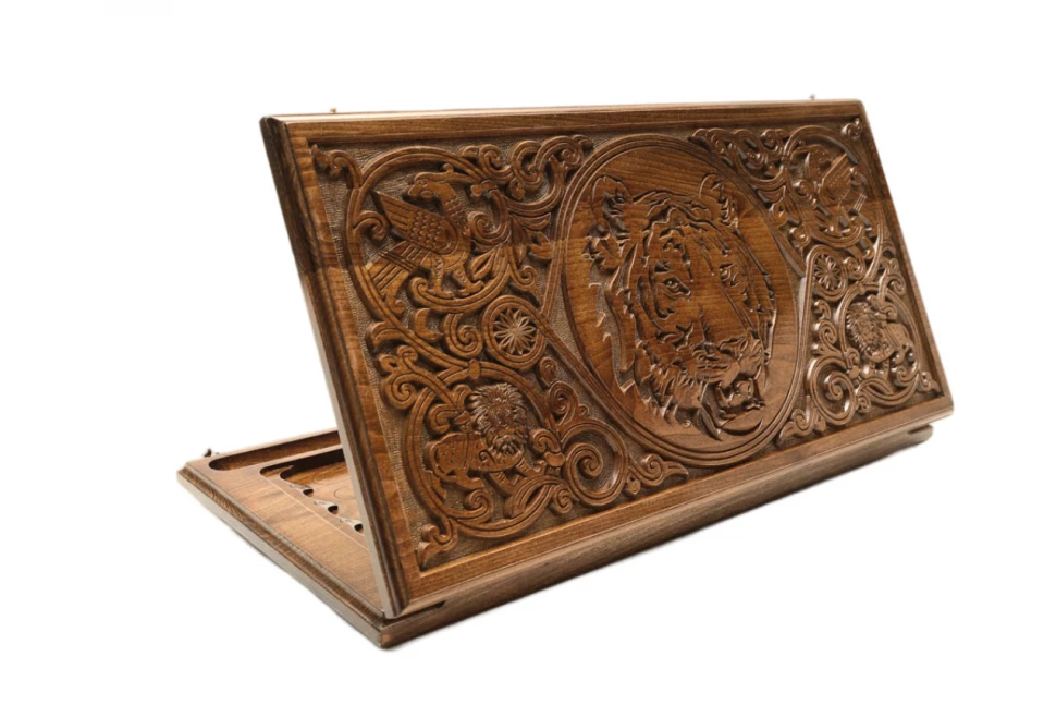 Нарды резные "Тигр" Люкс, Haleyan