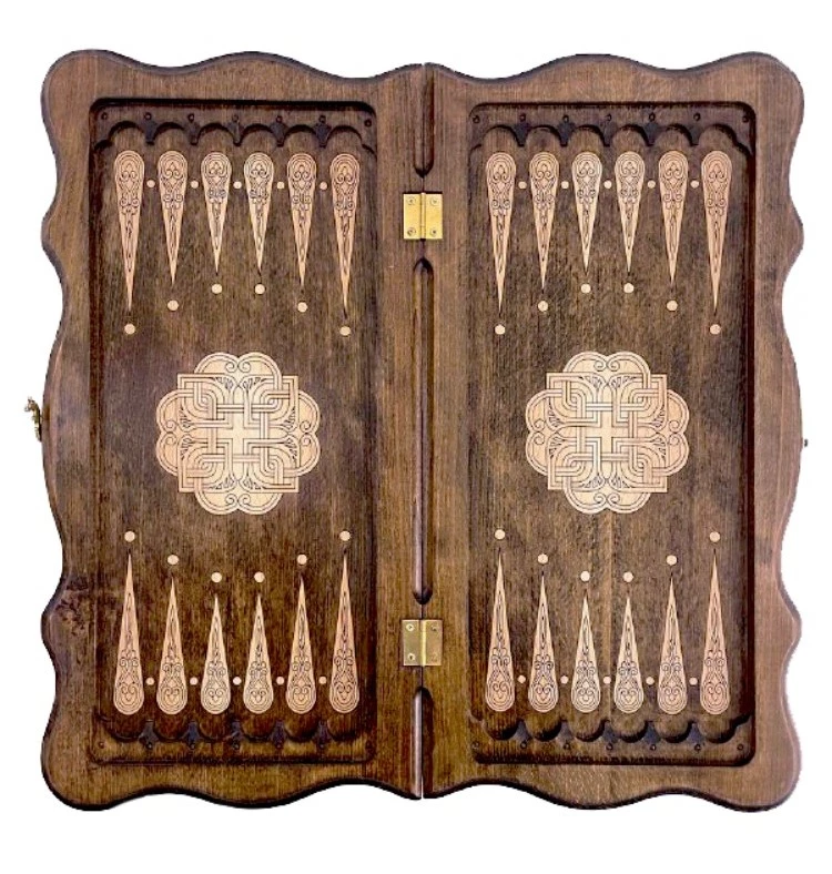 Нарды резные "Тёмный Узор 4" 50, Mirzoyan