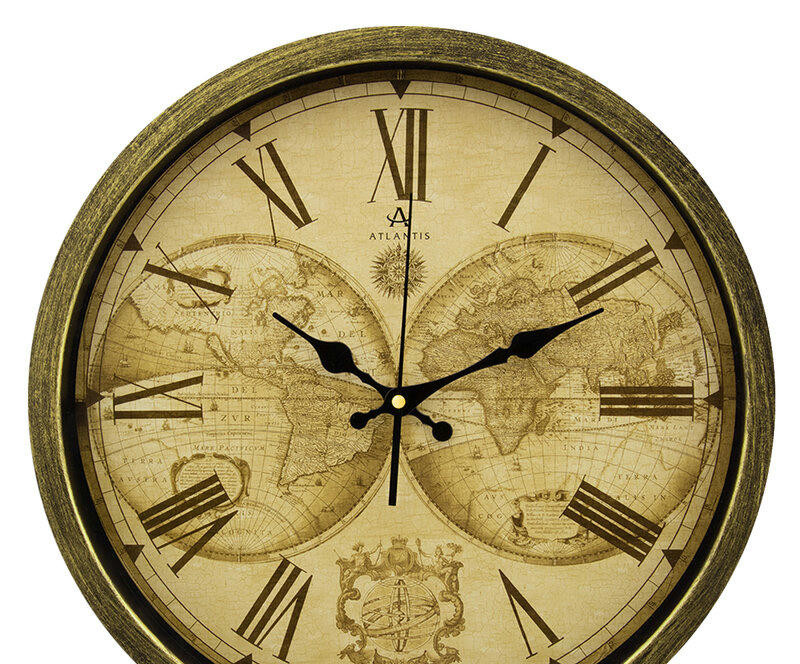 Настенные часы atlantis s616r48 antique gold