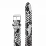 Ремешки maknamara 16 мм змея чер-бел сер заст МР-16124