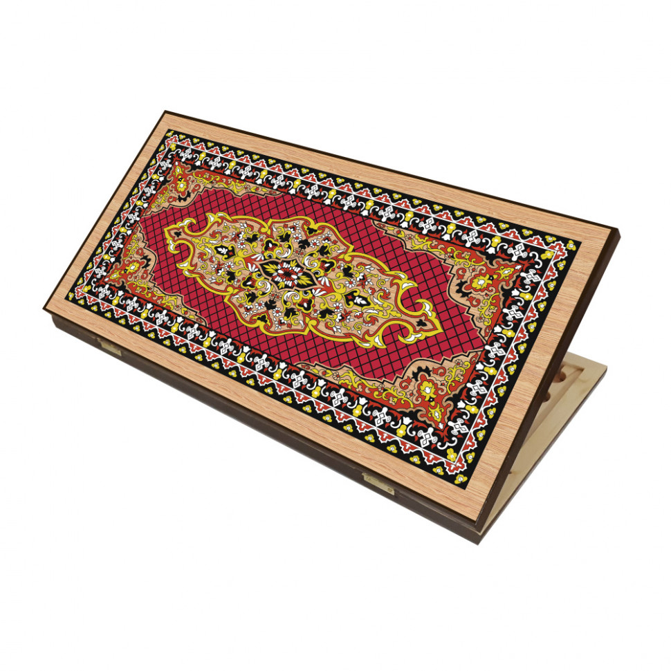 Нарды + Шашки Сирия Красные средние (Россия, дерево, 50 см), Partida