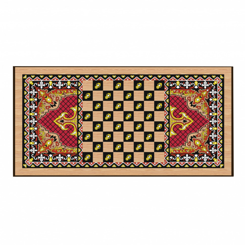 Нарды + Шашки Сирия Красные средние (Россия, дерево, 50 см), Partida