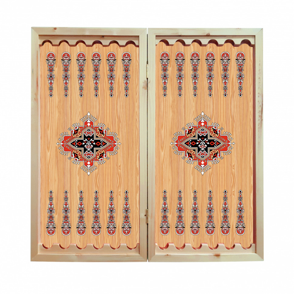 Нарды + Шашки Сирия Красные средние (Россия, дерево, 50 см), Partida