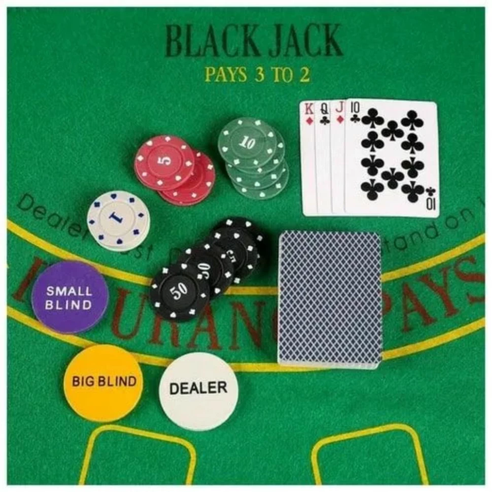 Набор для покера Holdem Light на 300 фишек с номиналом