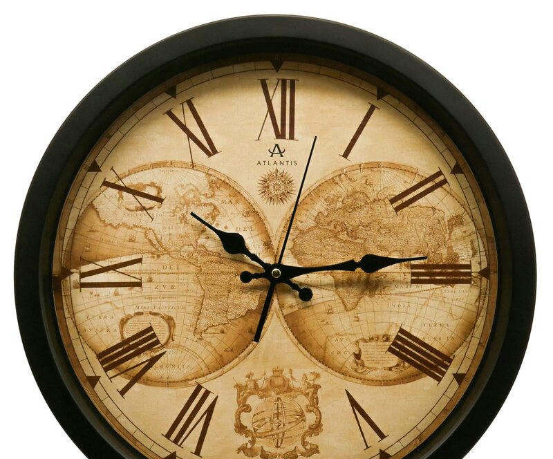 Настенные часы atlantis s616r48 black