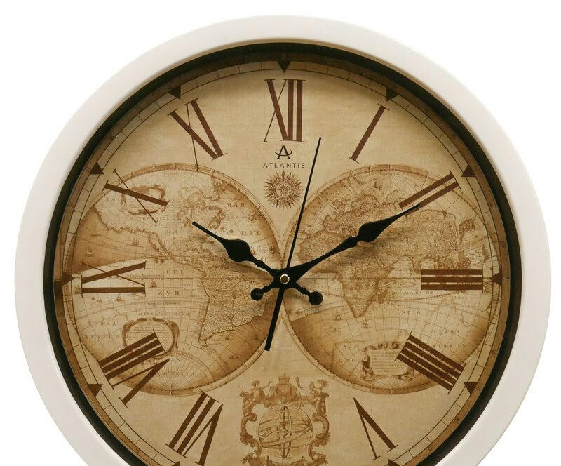 Настенные часы atlantis s616r48 white
