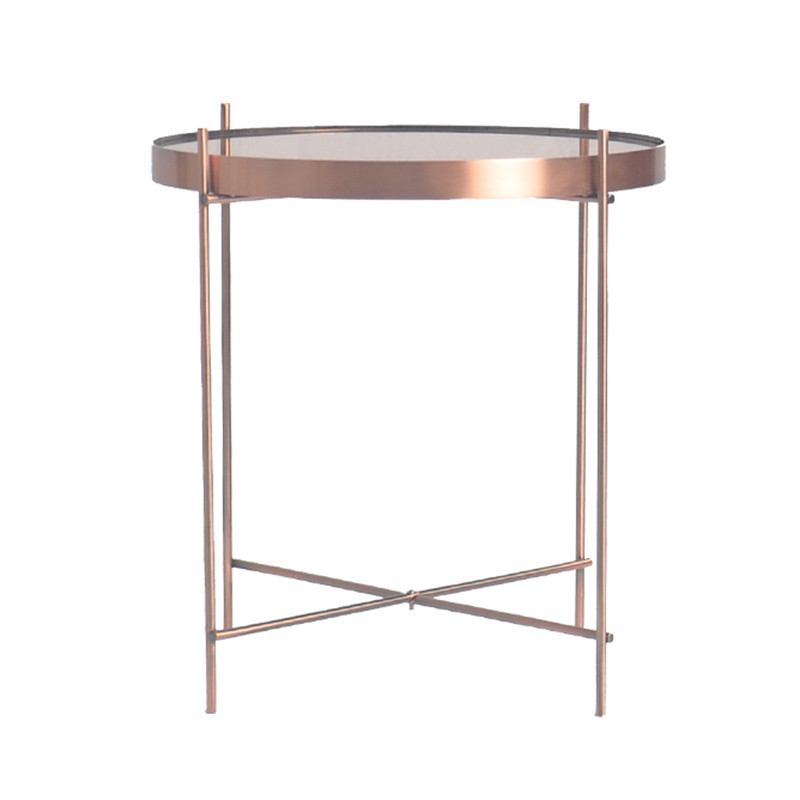 Стол josen, D42,7 см, розовый/медный