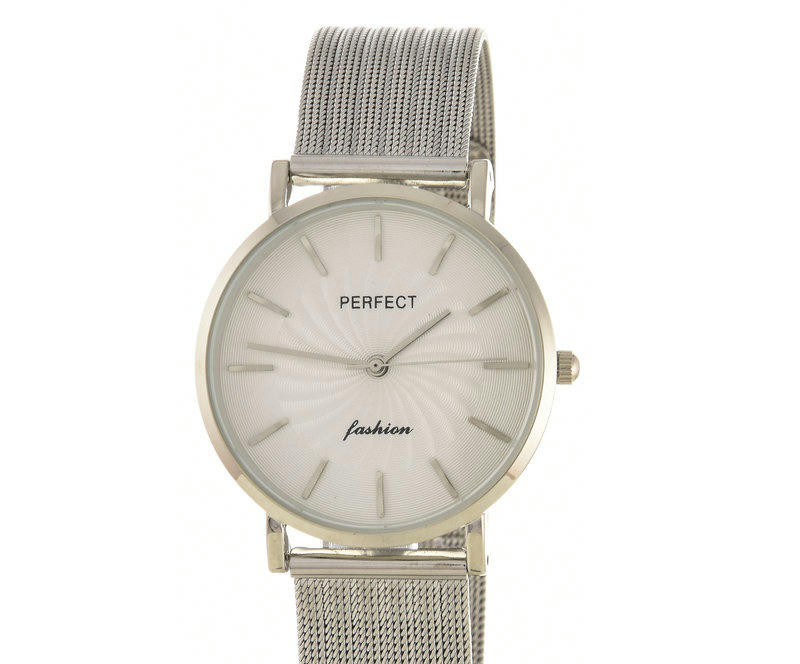 Наручные часы perfect e334 корп-хром циф-бел хром сетка