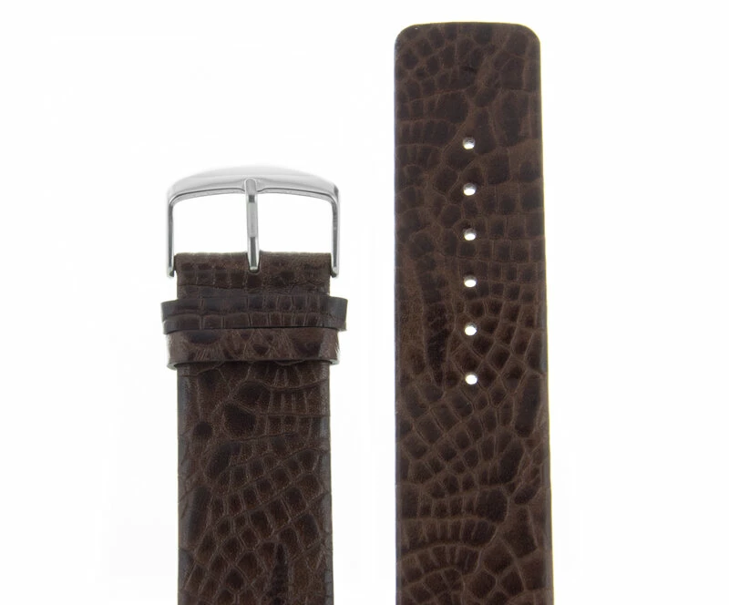 Ремешки velengton 24 темн-кор croco сереб заст