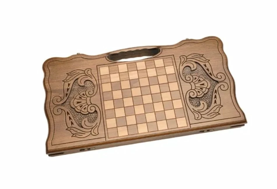 Нарды резные "Лев" с ручкой, Haleyan