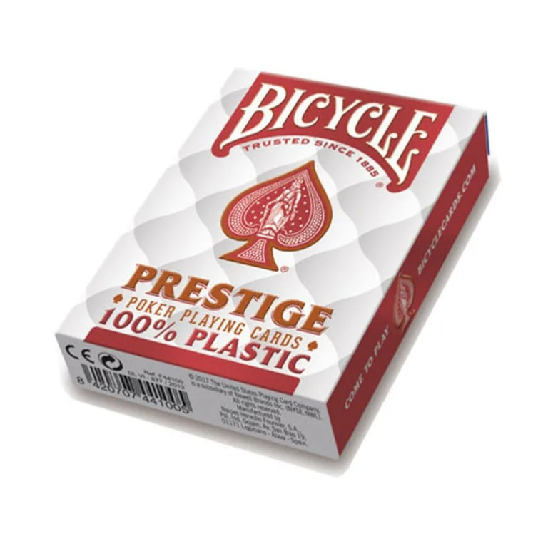 Карты "Bicycle Prestige Rider 100% Plastic Jumbo red"